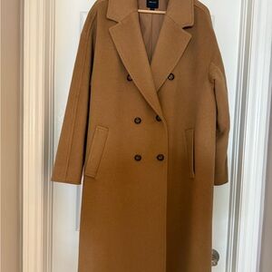 RW&CO. Women's Camel Double-Breasted Trench Coat